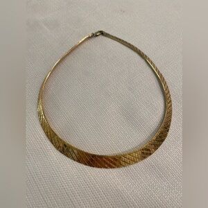 New 18k Gold Over Bronze Necklace 17”